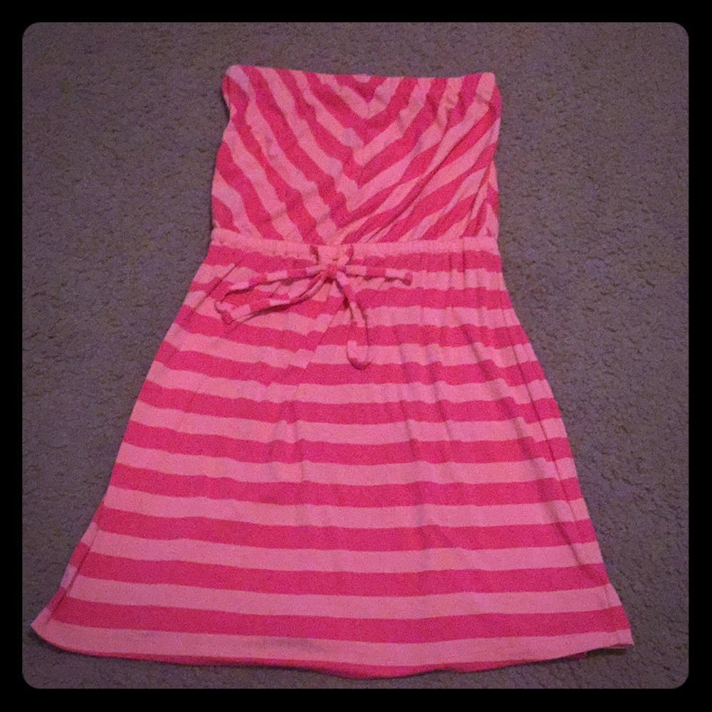 Target strapless casual stripped dress